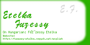etelka fuzessy business card