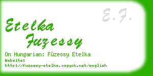 etelka fuzessy business card